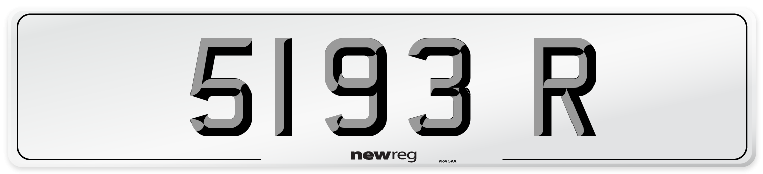 5193 R Number Plate from New Reg